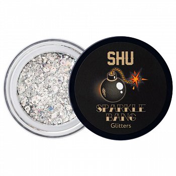 SHU Глиттер для макияжа лица и тела Sparkle Bang №134 серебряный